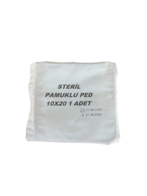 Steril Pamuklu Ped 10×20 Tekli Paket