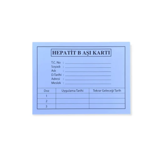 Hepatit B Aşı Kartı