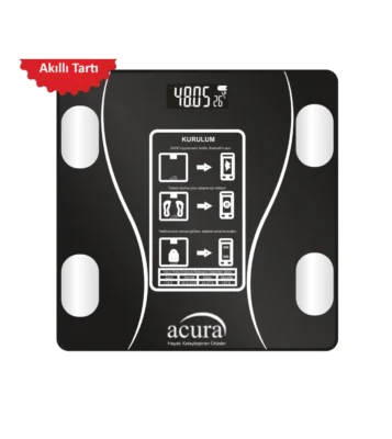 Dijital Akıllı Tartı ( yağ, su, kas ve kilo ölçer)