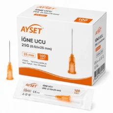 Ayset Enjektör İğne Ucu 25G Turuncu 100'lü