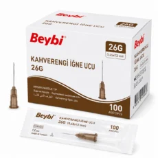 Beybi Enjektör İğne Ucu 26G Kahverengi 100'lü