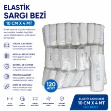 Elastik Sargı Bezi 10 cm 4 mt 120 Adet