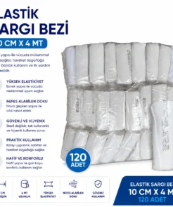 Elastik Sargı Bezi 10 cm 4 mt 120 Adet