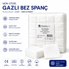 Gazlı Bez Spanç 5*5 8 Kat 500'lü
