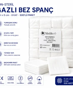 Gazlı Bez Spanç 5*5 8 Kat 500'lü