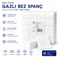 Gazlı Bez Spanç 7.5*7.5 8 Kat 500'lü