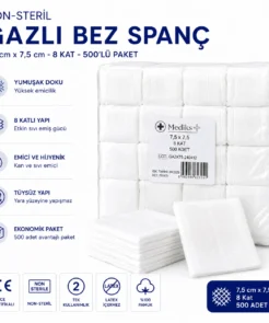 Gazlı Bez Spanç 7.5*7.5 8 Kat 500'lü