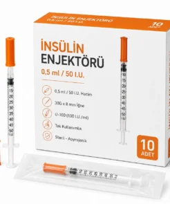 İnsülin Enjektörü 0.5 ml 30G 8 mm 10'lu