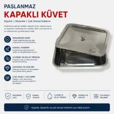 Paslanmaz Kapaklı Küvet