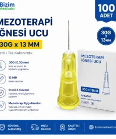 Mezoterapi İğnesi Ucu 30G 13mm 100'lü