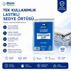 Tek Kullanımlık Lastikli Sedye Örtüsü 50'li