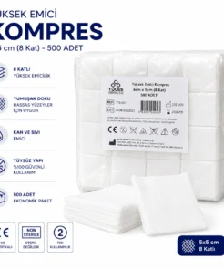 Non Steril Yüksek Emici Spanç 5*5 8 Kat 500'lü