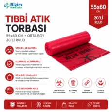 Tıbbi Atık Torbası 55*60 20'li Orta Boy