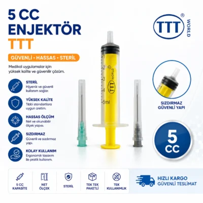 Enjektör 5 cc 200'lük TTT