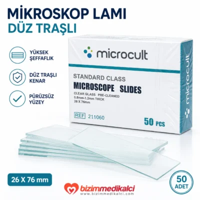 Mikroskop Lamı Düz Traşlı 50'lik