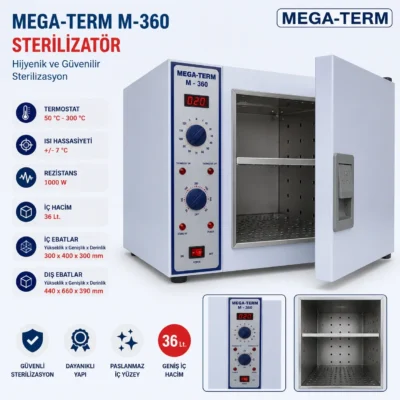 Mega-Term 36 Litre Kuru Hava Sterilizatörü